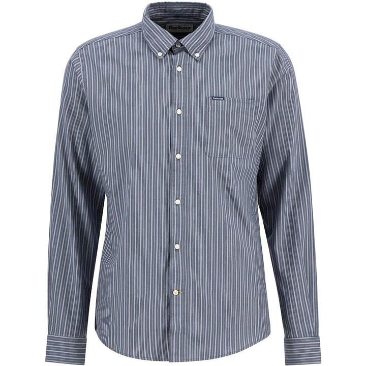 Barbour Men's Blue Longfield Shirt in Size M, Sports Direct
