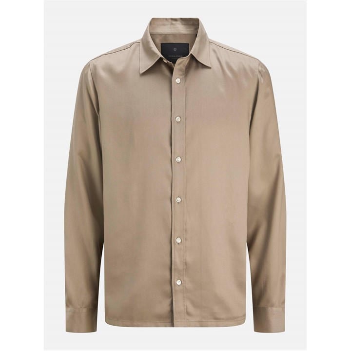 Jack And Jones Men's Grey Jprblamilo Long Sleeve Plain Shirt in Size 2XL, Sports Direct
