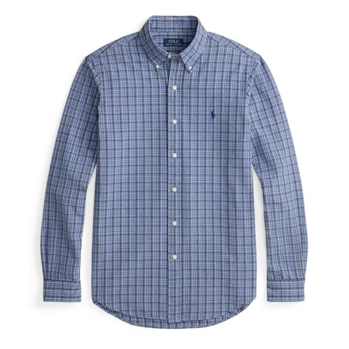 Polo Ralph Lauren Men's Blue Brushoxf Long Sleeve Patterned Shirt in Size XL, Sports Direct