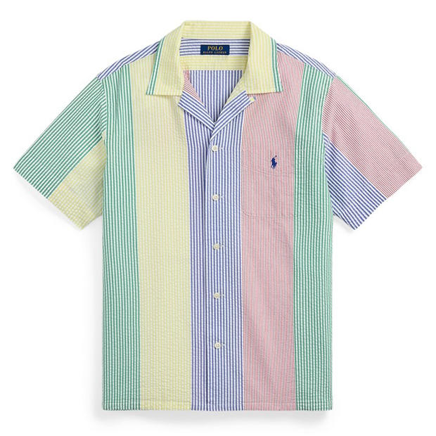 Multi Stripe - Polo Ralph Lauren - Men's Fun Seersucker Short-Sleeve Patterned Shirt