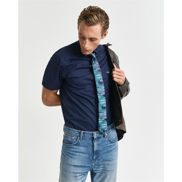 Morski - Gant - Regular Fit Classic Poplin Short Sleeve Shirt