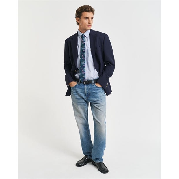 Jasny Błękit - Gant - Regular Fit Classic Poplin Short Sleeve Shirt