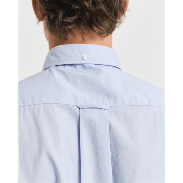 Jasny Błękit - Gant - Regular Fit Classic Poplin Short Sleeve Shirt