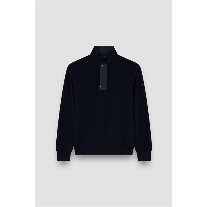 Paul And Shark Men' Blue 1/4 Zip Fleece in Size S, Sports Direct