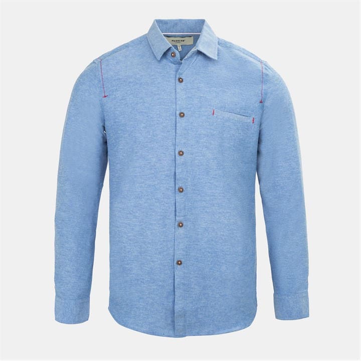 Firetrap Men's Blue Plain Shirt in Size 2XL, Sports Direct