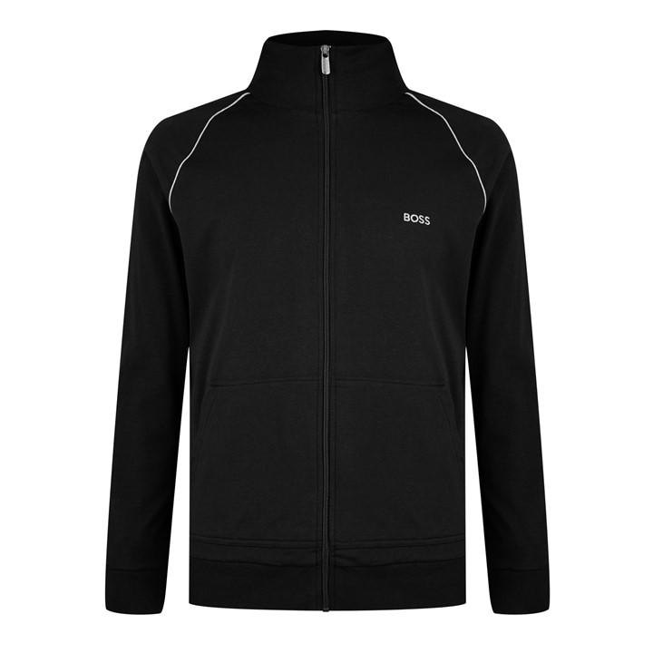 Boss Men's Black Mixmatch Full Zipped Fleece Jacket in Size XL, Sports Direct