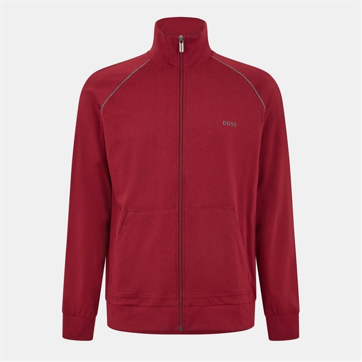 Boss Men's Red Mixmatch Full Zipped Fleece Jacket in Size M, Sports Direct