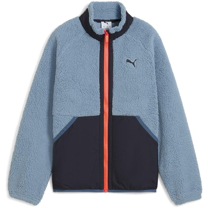 Puma  Kids Blue ' Hybrid Sherpa Full Zip Fleece in Size 13 - 14 Years, Sports Direct