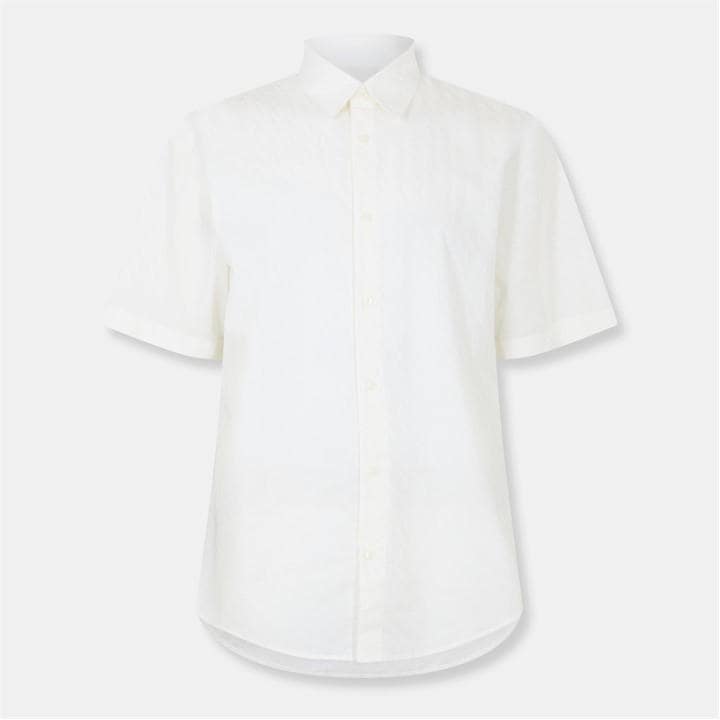 Armani Exchange Men' White Short-Sleeve Plain Shirt in Size S, Sports Direct