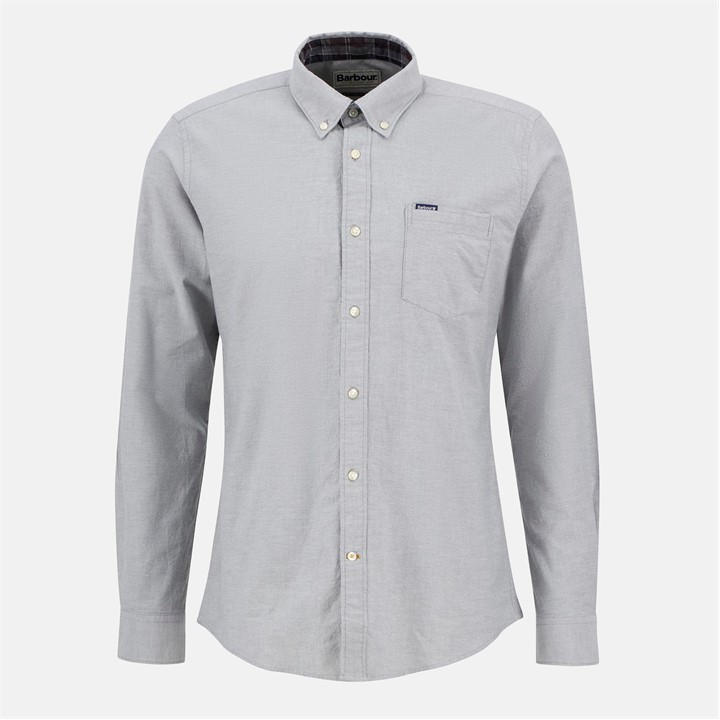 Barbour Men's Grey Marsden Tailored Long-Sleeved Shirt in Size 2XL, Sports Direct