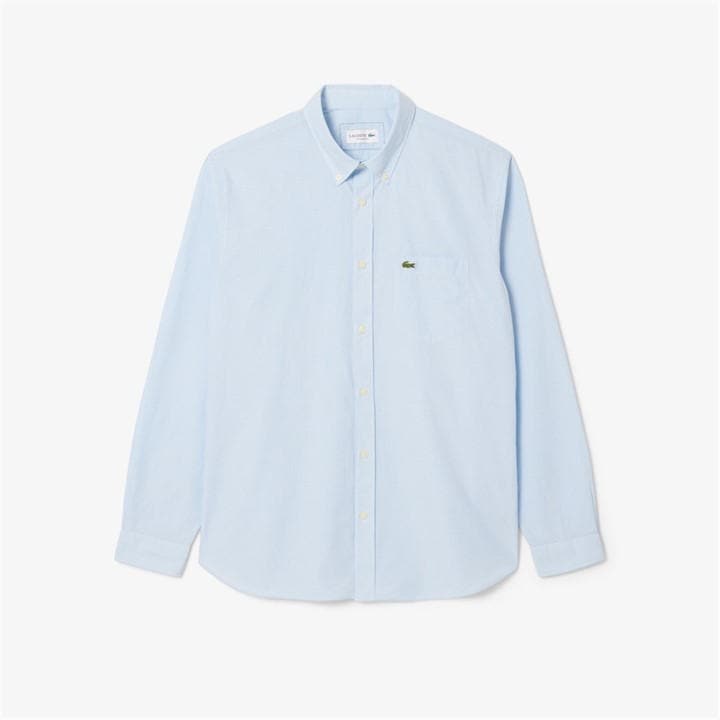 Lacoste Men' White Plain Shrt L in Size S, Sports Direct