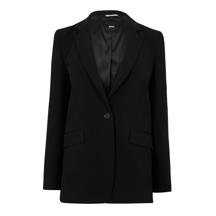 Boss Women's Black Jocaluah Suit Jacket in Size 8, Sports Direct