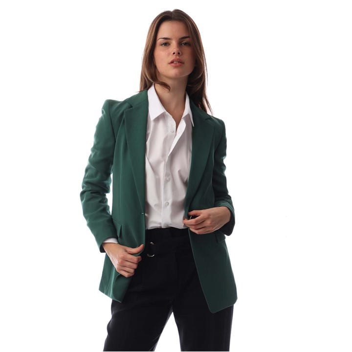 Boss Women's Green Jocaluah Suit Jacket in Size 10, Sports Direct