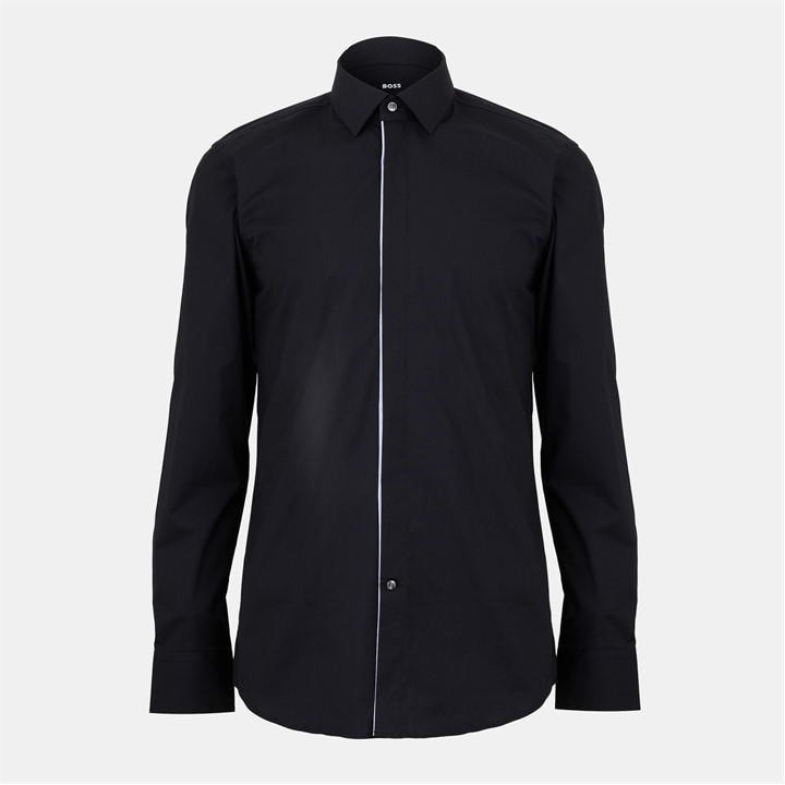 Boss Men's Black Long Sleeve Shirt in Size 38, Sports Direct