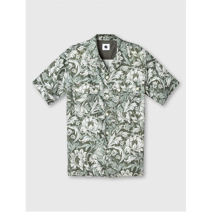 Pretty Green Men's Green Pretty Patterned Short Sleeve Shirt in Size XL, Sports Direct
