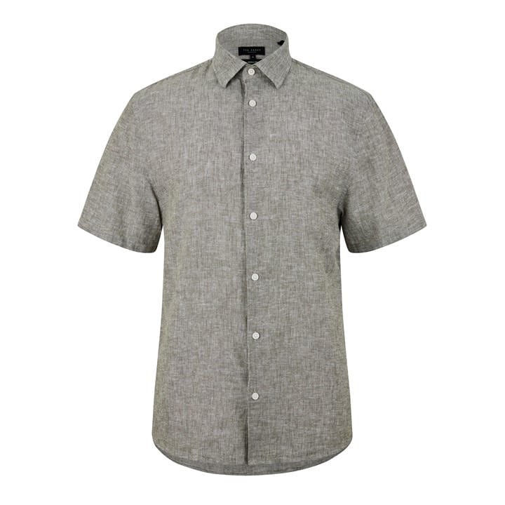 Ted Baker Men's Green Short-Sleeve Plain Shirt in Size XS, Sports Direct