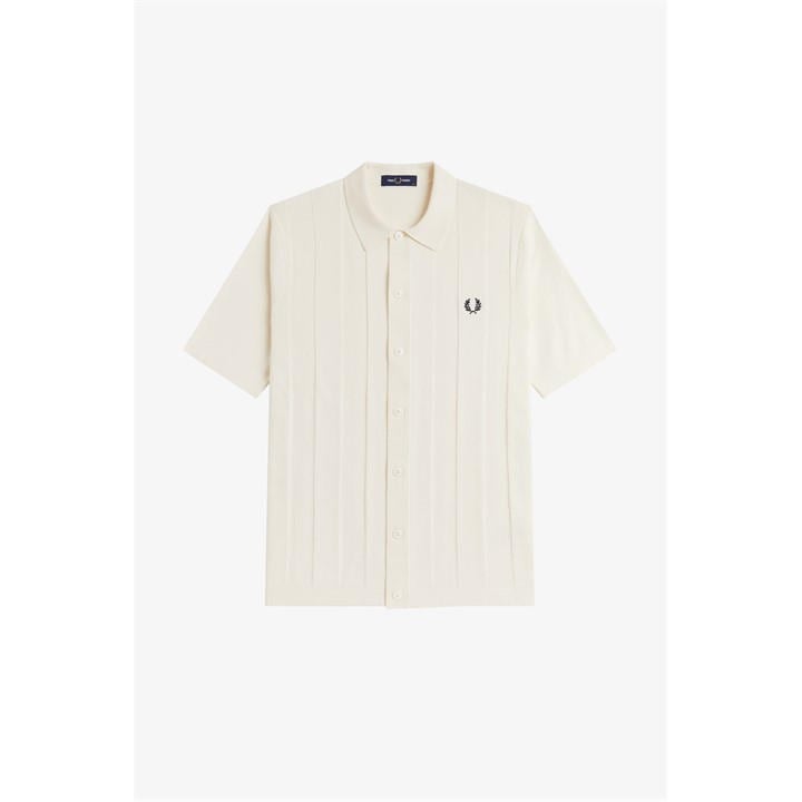 Fred Perry Men's White Patterned Short Sleeve Shirt in Size M, Sports Direct