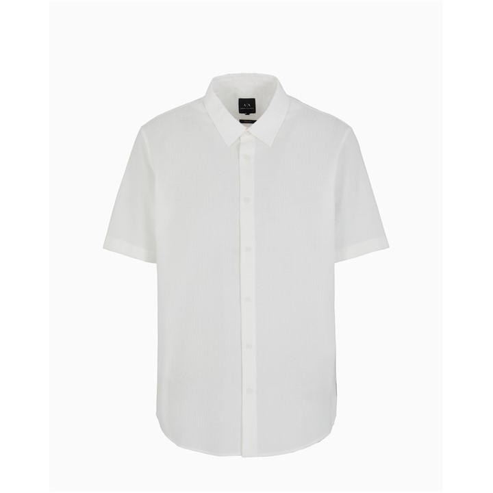 Armani Exchange Men's White Short Sleeve Plain Shirt in Size L, Sports Direct