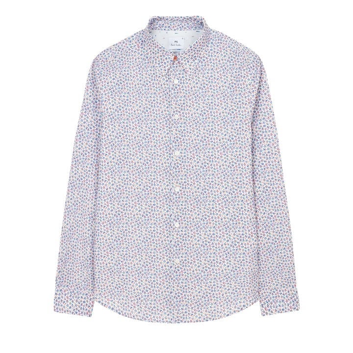 Ps Paul Smith Men's White Floral Long Sleeve Shirt in Size L, Sports Direct