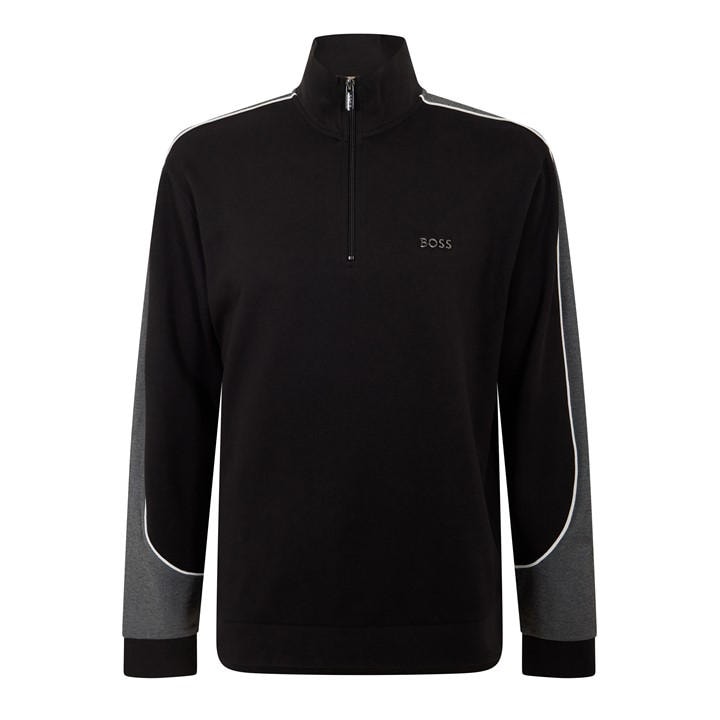 Boss Men's Black Tracksuit 1/4 Jacket 10269555 in Size L, Sports Direct