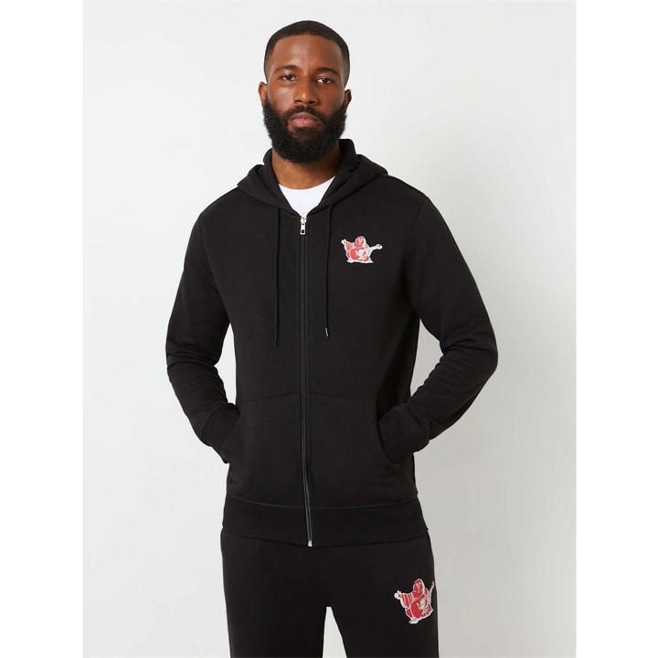 True Religion Men's Black Buddha Full-Zip Fleece in Size L, Sports Direct