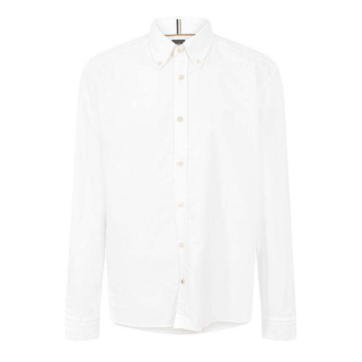 Boss Men's White Long Sleeve Oxford Shirt in Size 2XL, Sports Direct