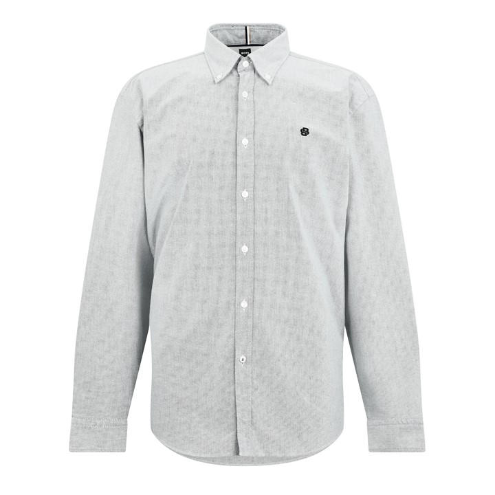 Boss Men' Blue Long Sleeve Oxford Shirt in Size S, Sports Direct