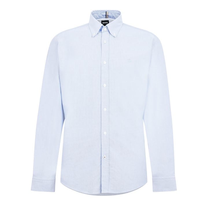 Boss Men' Blue Long Sleeve Oxford Shirt in Size S, Sports Direct