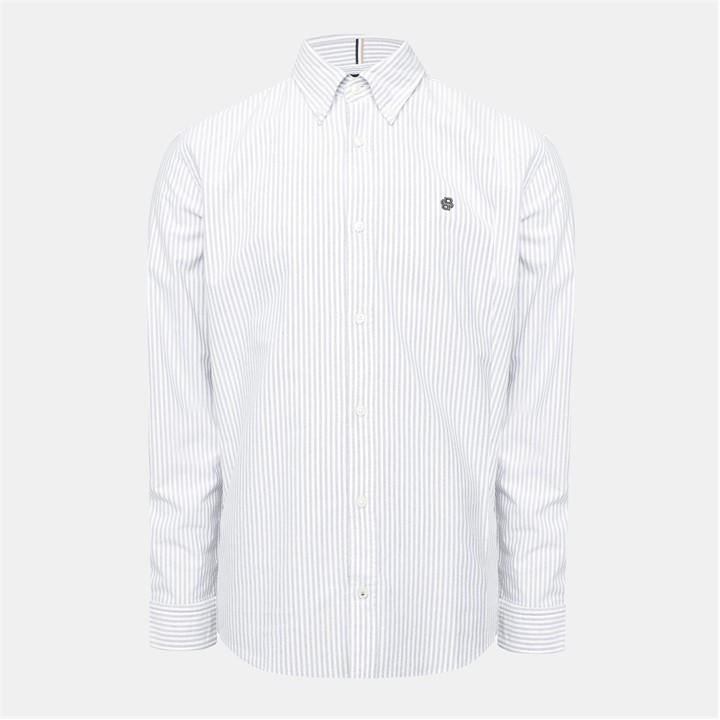 Boss Men's Green Long Sleeve Oxford Shirt in Size 2XL, Sports Direct