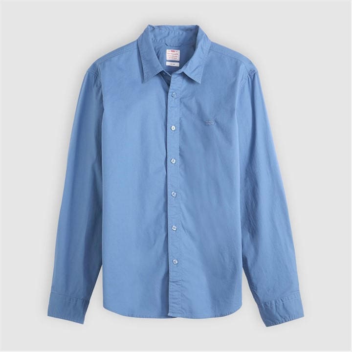 Levis Men's Blue Plain Long-Sleeve Slim Fit Shirt in Size 2XL, Sports Direct