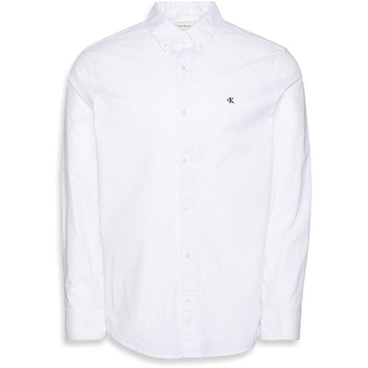 Calvin Klein Jeans Men's White Long Sleeve Oxford Shirt in Size XL, Sports Direct