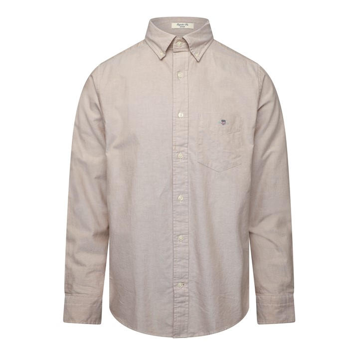 Gant Men's Green Reg Oxford Ss Shirt Milky Matcha L in Size M, Sports Direct