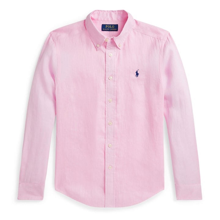 Polo Ralph Lauren Boys Pink Long Sleeve Shirt , Sports Direct
