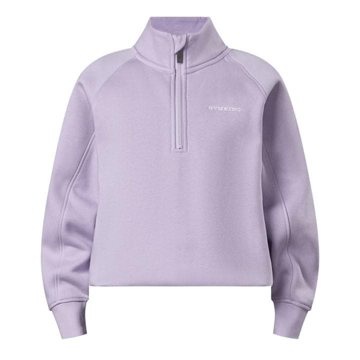 Gym King Girls Purple Kids 365 Raglan Sleeve Funnel - Hyacinth in Size M, Sports Direct