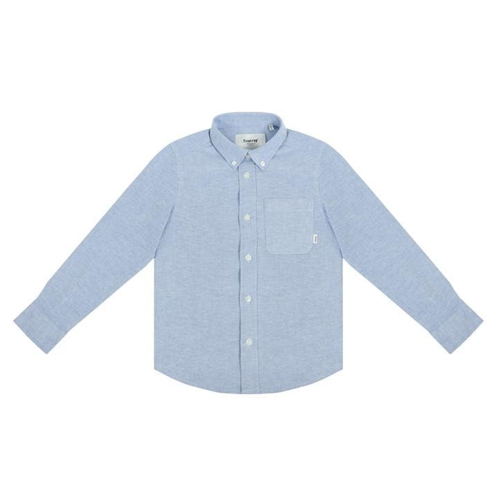 Firetrap Boys Blue Long Sleeve Oxford Shirt Juniors Size 13