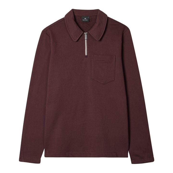 Ps Paul Smith Men's Red Flower 1/2 Zip Fleece in Size M, Sports Direct