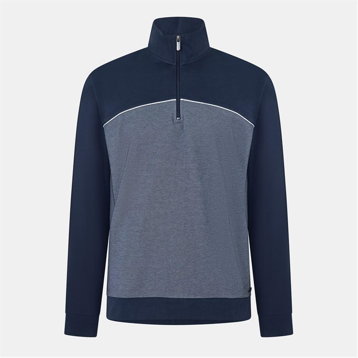 Boss Men's Blue Quarter-Zip Fleece in Size L, Sports Direct