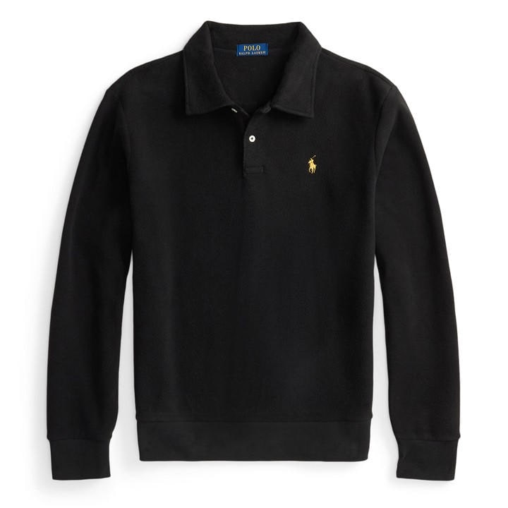 Polo Ralph Lauren Men's Black Quarter Zip Fleece Pullover in Size XL, Sports Direct