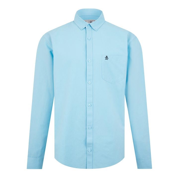 Original Penguin Men' Blue Oxford Shirt in Size S, Sports Direct
