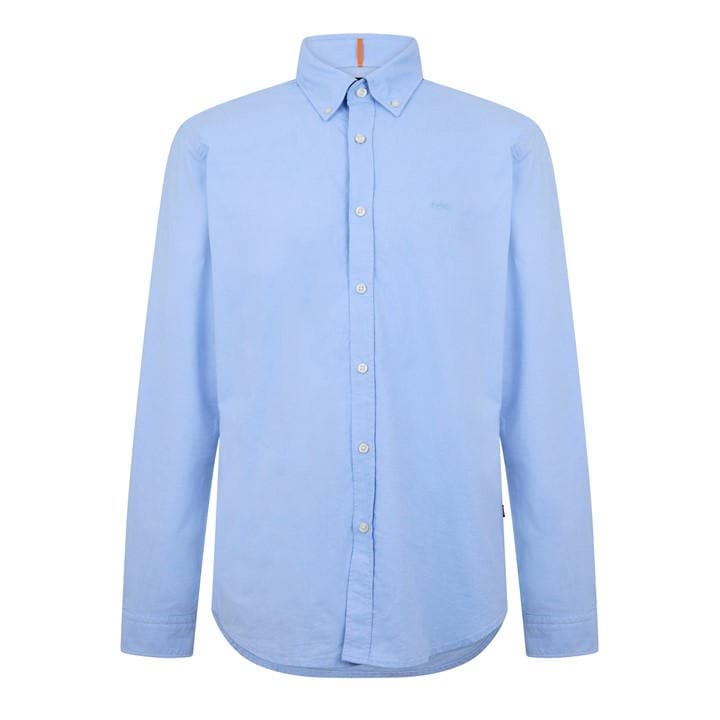 Boss Men's Blue Rickert Oxford Shirt, Classic Style in Size 2XL, Sports Direct