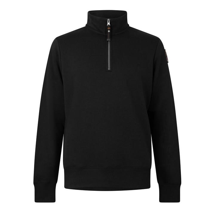 Parajumpers Men' Black Para 1/4 Zip Fleece Sn64 in Size S, Sports Direct