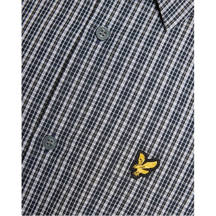 Lyle And Scott Men's Blue Lyle Check Ls Shirt Sn62