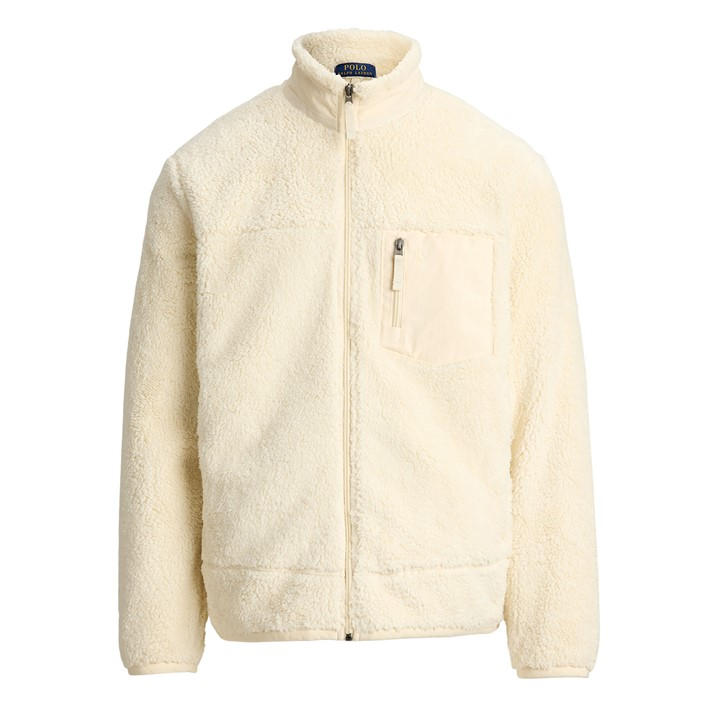 Polo Ralph Lauren Men's Cream Hipile Full Zip Fleece in Size L, Sports Direct