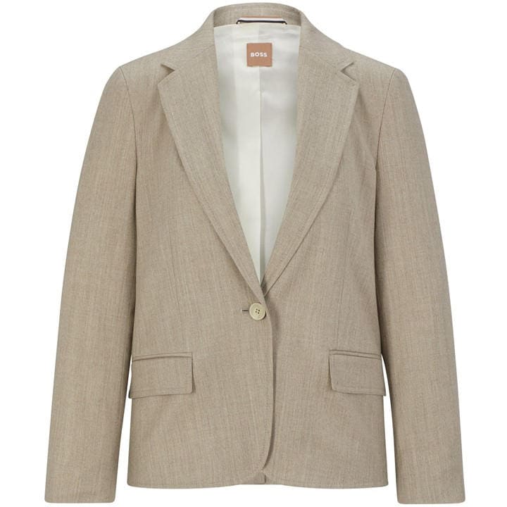 Boss Women's White Jocalua15 Suit Jacket in Size 6, Sports Direct