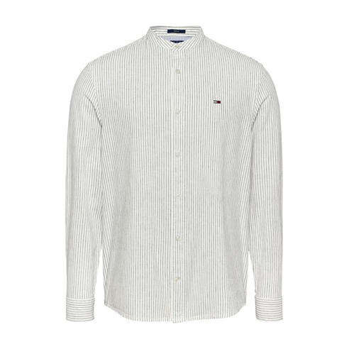 Tommy Jeans - Men's TJ Linen Long-Sleeve Patterned Shirt