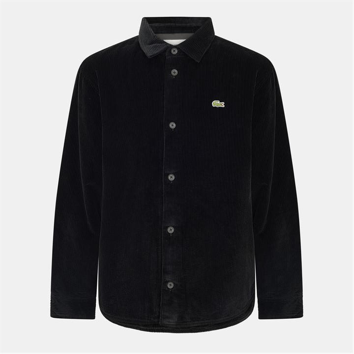 Lacoste Men' Black Long-Sleeve Oxford Shirt in Size S, Sports Direct