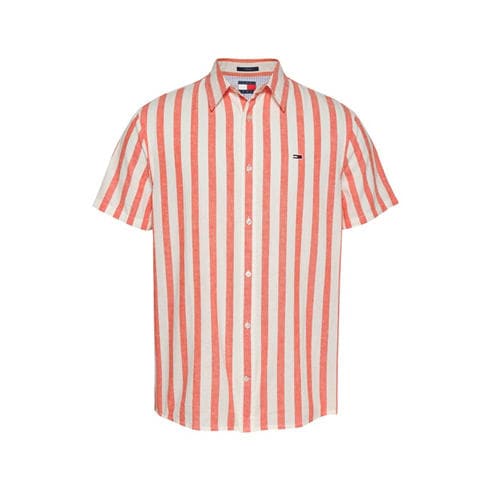Tommy Jeans - Men's Long-Sleeve Linen Patterned Shirt