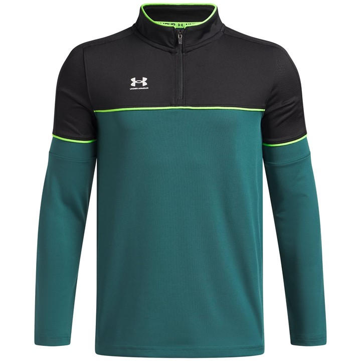 Under Armour Boys Green Challenger Training Quarter Zip  in Size 13 - 14 Years, Sports Direct