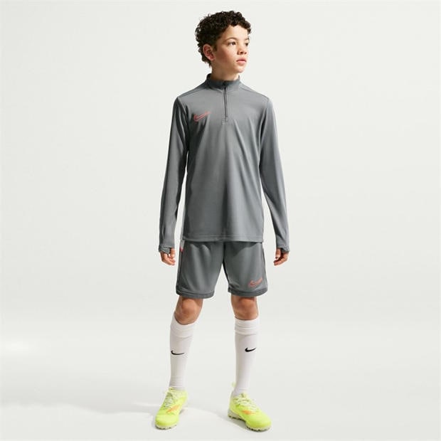 Grey/Hot Punch - Nike - Academy Drill Top Juniors