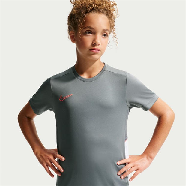 Grey/Hot Punch - Nike - Academy Top Juniors